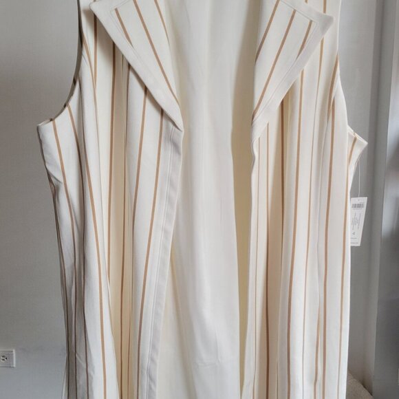 NWT CHICO Elongated Ponte Striped Vest/Jacket (Size: 4) - Picture 3 of 8